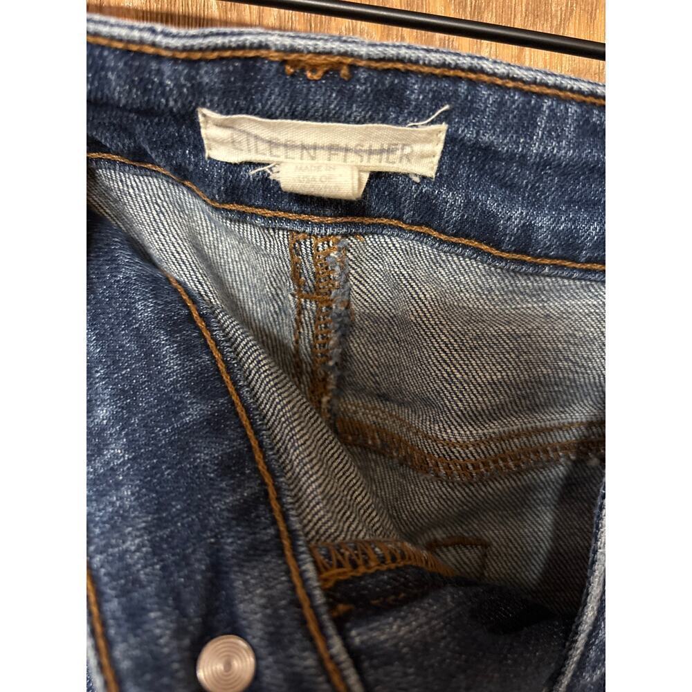 Eileen Fisher 98% Organic Cotton 2% Spandex Tapered Legged Denim Jeans Size 10 - Picture 8 of 9